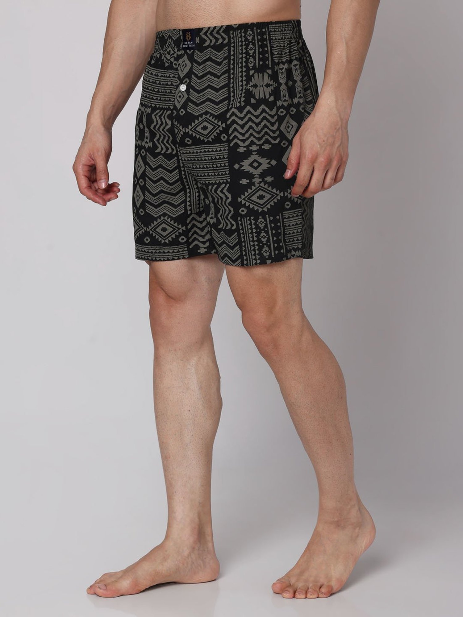 Urban Scottish Multi Cotton Regular fit Print Boxers-Pack of 3