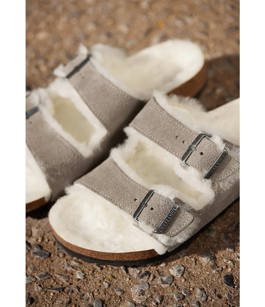 Birkenstock Women's Arizona Suede Shearling Sandals