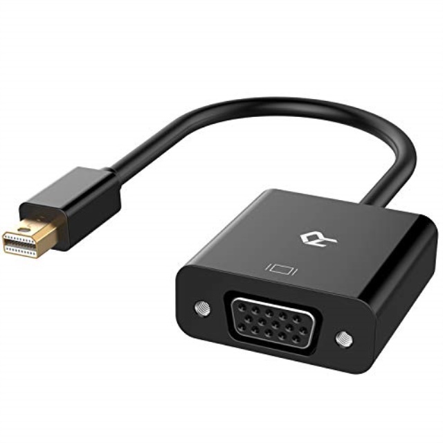Mini DP to VGA, Rankie Gold Plated Mini DisplayPort (Thunderbolt Port Compatible) to VGA Male to Female Adapter Converter
