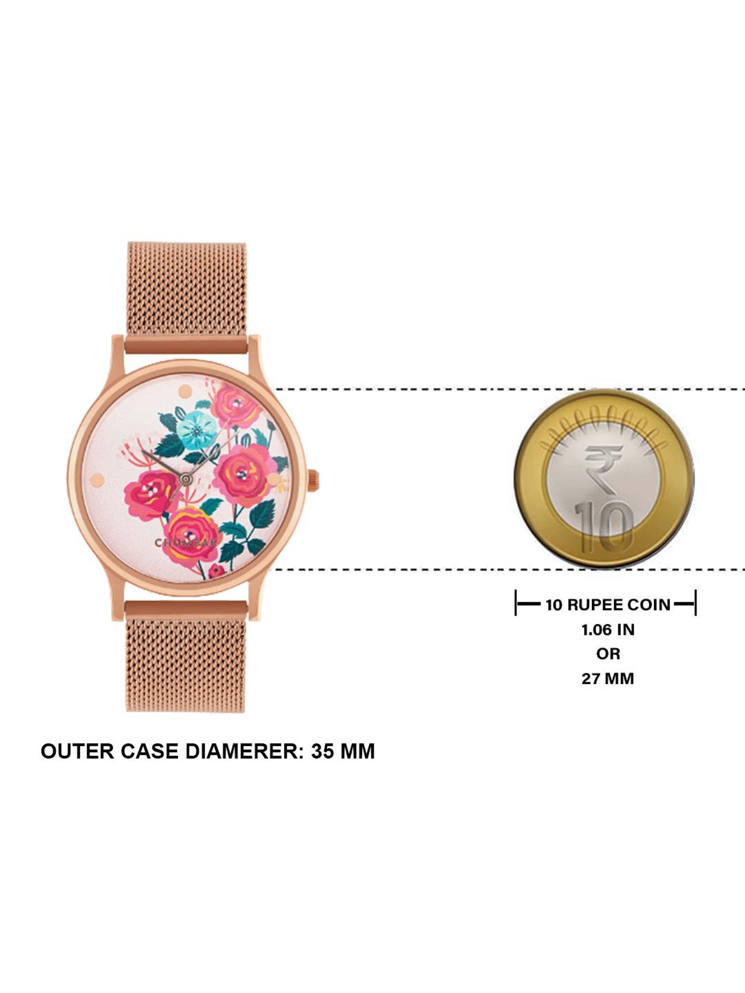 Chumbak 8907605117305 Rose Garden Analog Watch for Women