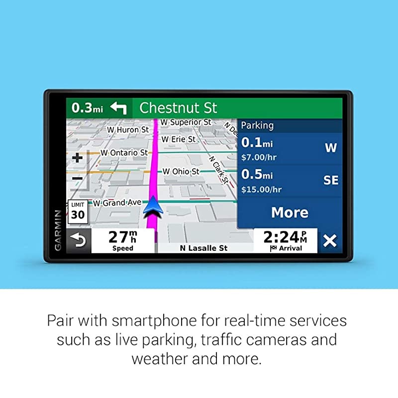 DriveSmart 55 and Traffic, GPS Navigator with 5.5&rdquo; Display, Simple On-Screen Menus and Easy-to-See Maps