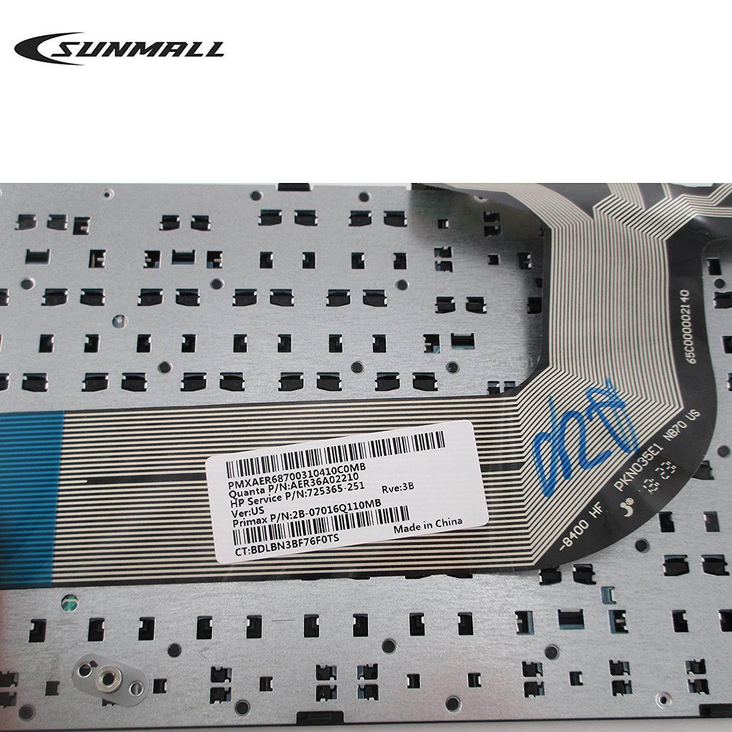 SUNMALL Keyboard Replacement with Frame for HP Pavilion 17-E 17-E000 17-e100 Serries Laptop Black US Layout(6 Months Warranty)