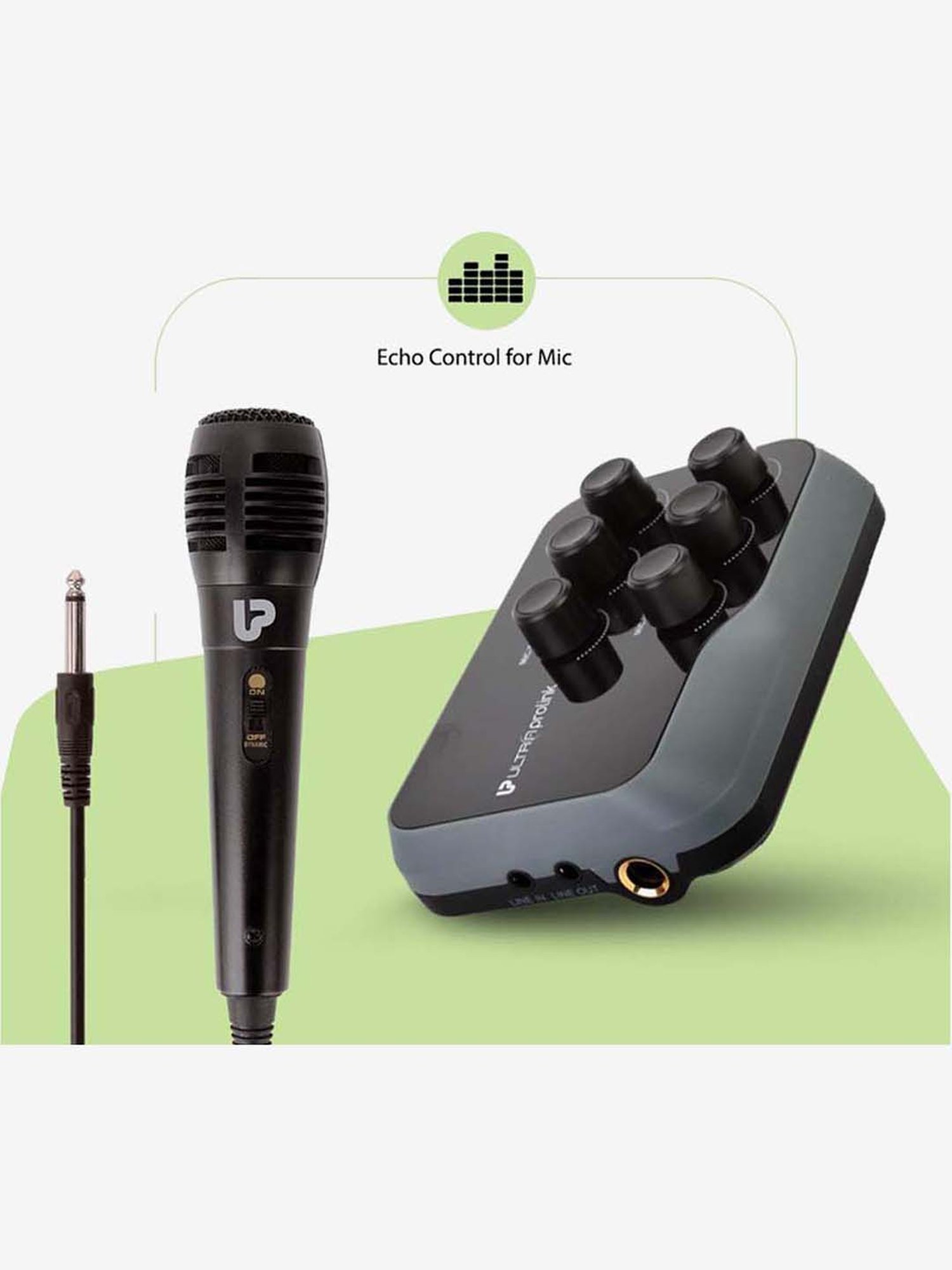 UltraProlink UM1002 Sing Along Karaoke Bluetooth Mixer With Karaoke Microphone