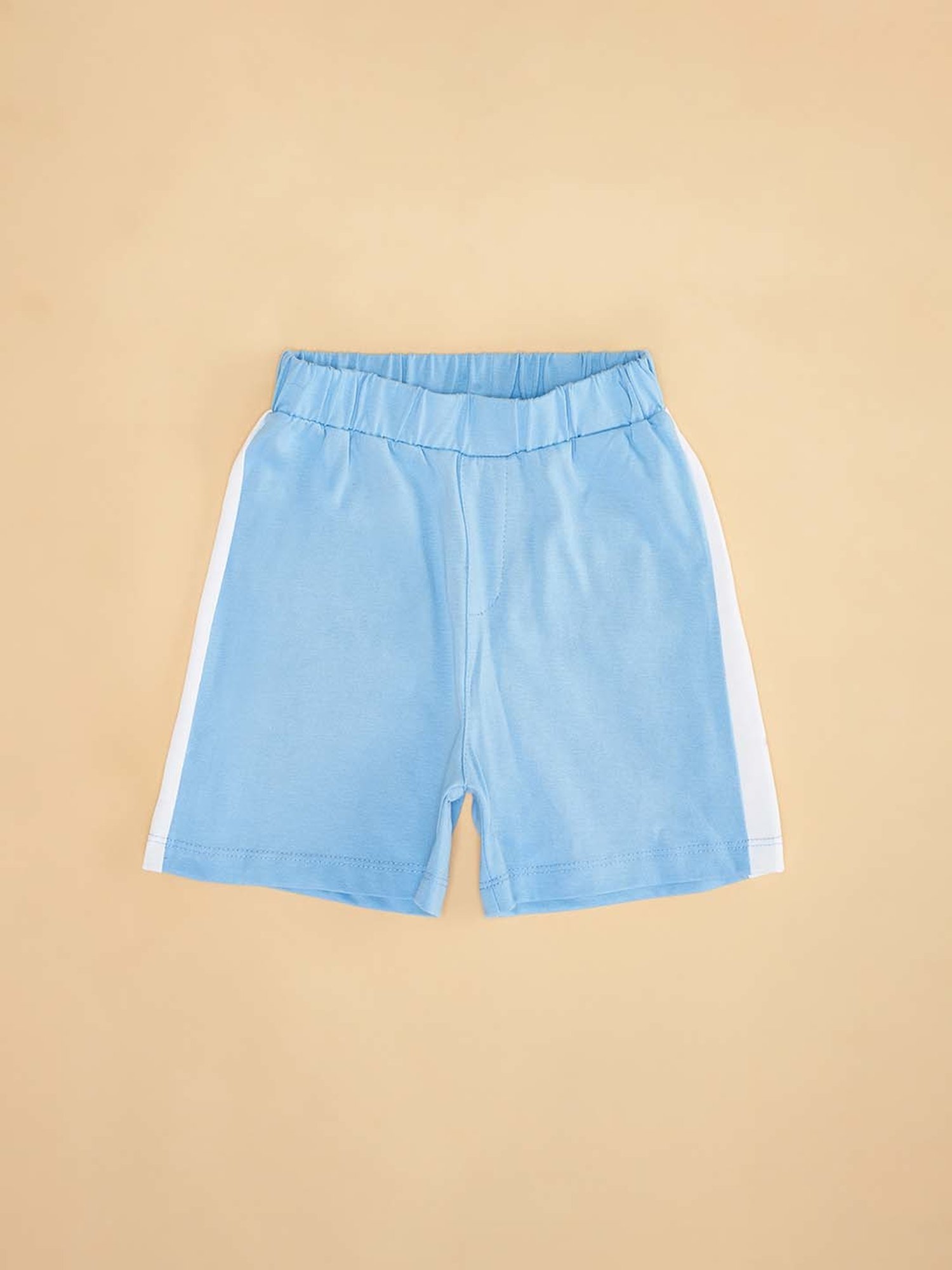 YU by Pantaloons Kids Blue & White Cotton Embroidered T-Shirt Set