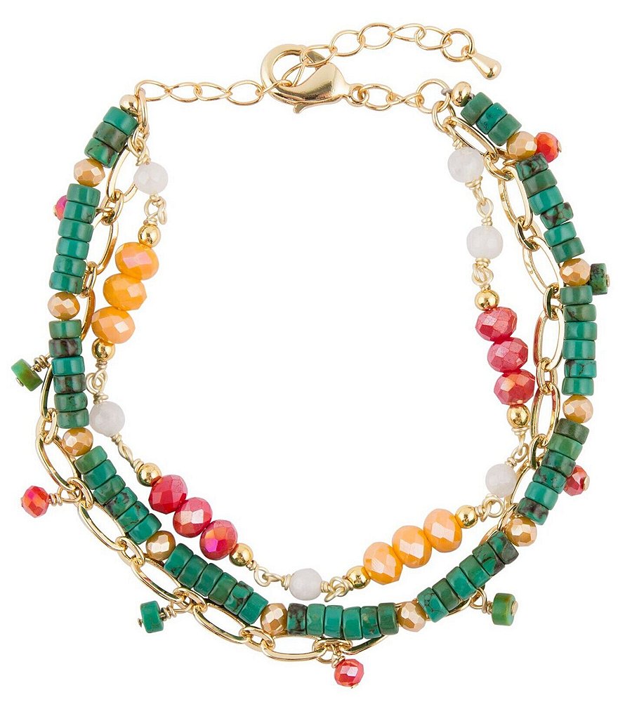 Barse Sterling Silver and Genuine Turquoise Detailed Cuff Bracelet