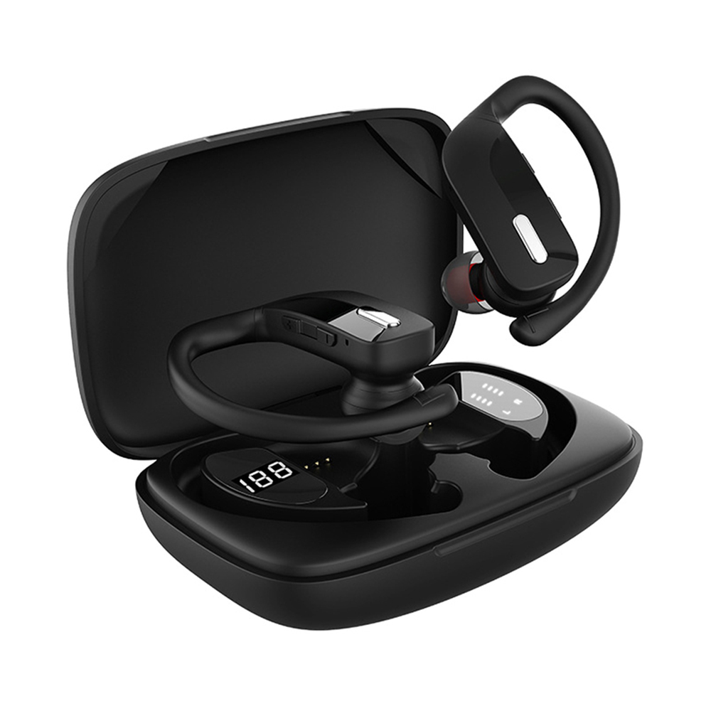 Ochine T17 TWS Wireless Bluetooth 5.0 Headset, LED Smart Digital Display, Stereo Noise Reduction,Sports Earhook