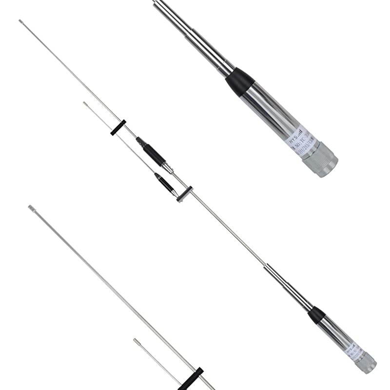 VHF UHF Mult-Band Mobile Radio 2 Meter & 70cm Antenna 37.9 Inch 144/245/430Mhz Whip Antenna for Baofeng Anytone Kenwood TYT Mobile Radios