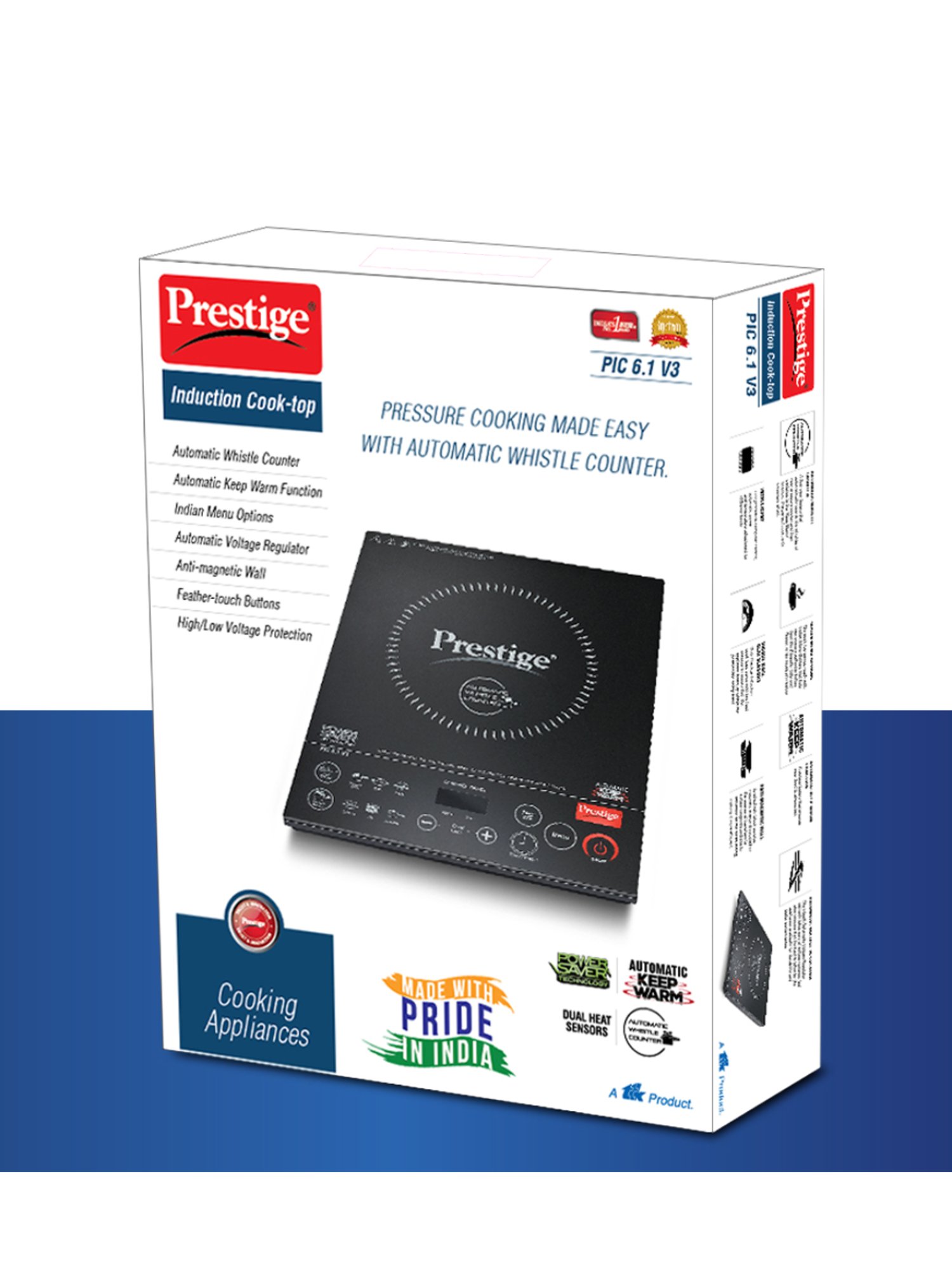 Prestige PIC 16.0 Plus 1900W Induction Cooktop (Black)