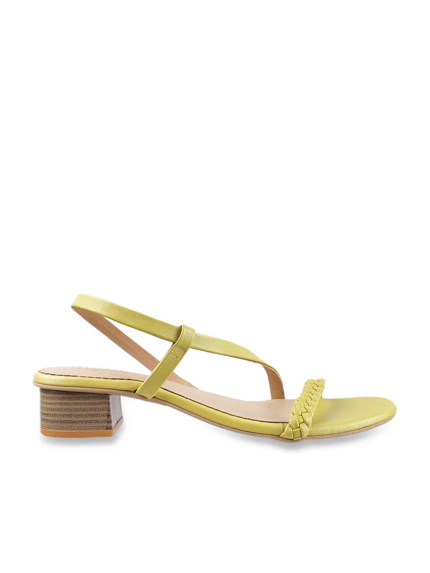 Metro Women's Yellow Sling Back Sandals