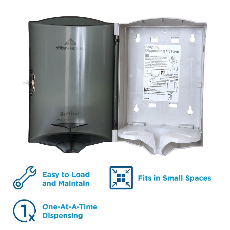 Georgia Pacific Professional Junior C-Pull Towel Dispenser 7 1/10w x 6 11/16 x 10 3/4 Translucent