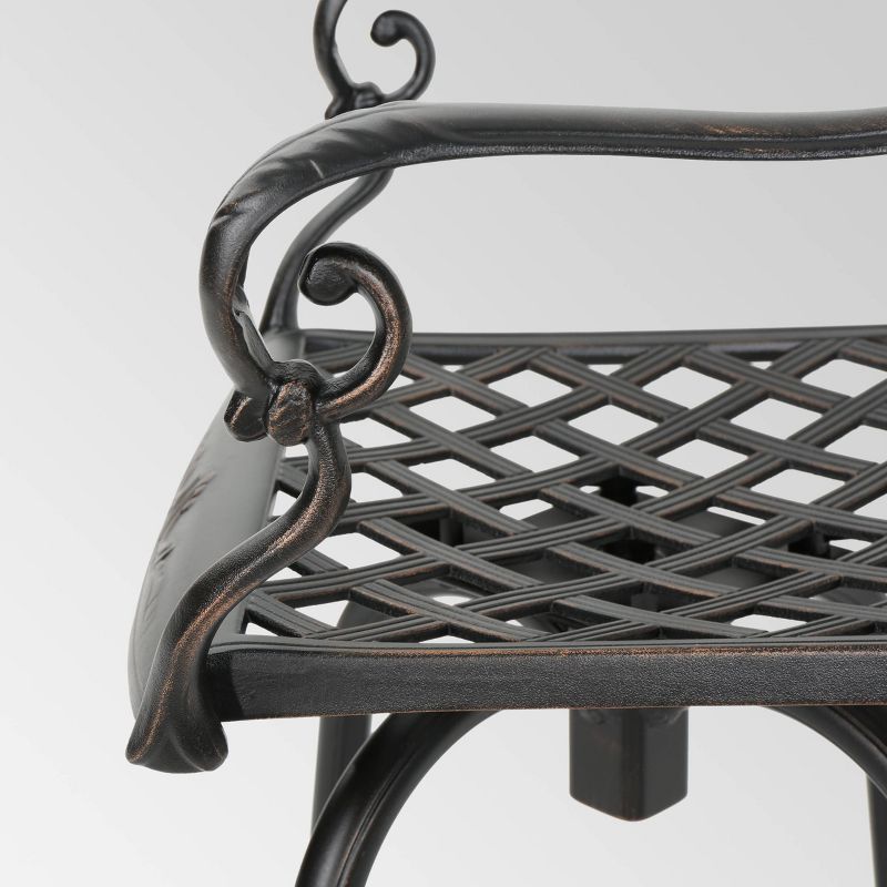 Ariesa 3pc Outdoor Bar Set - White & Gray - CosmoLiving