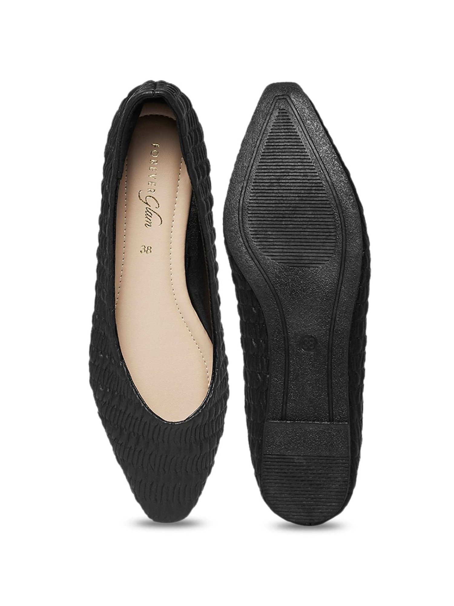 Forever Glam by Pantaloons Women's Black Flat Ballets
