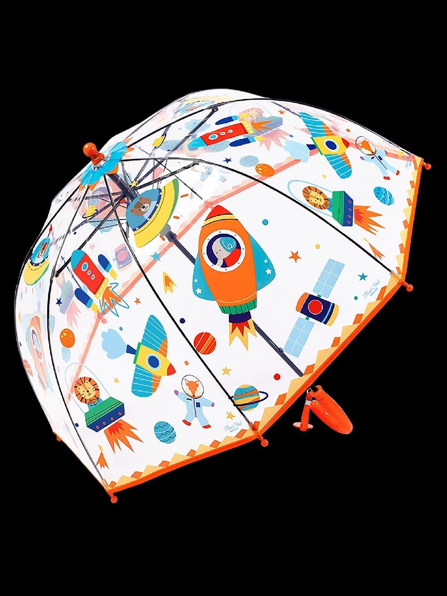 Little Surprise Box Orange Polyester Printed 2 Fold Umbrella