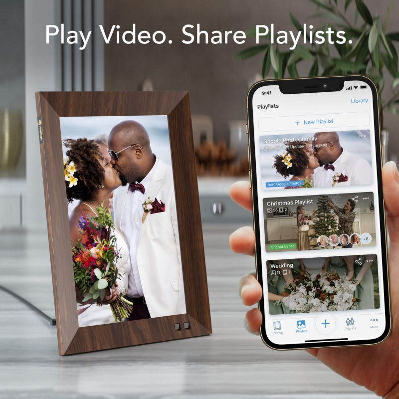 Nixplay 10.1 inch Smart Digital Picture frame - Share Photos via Email or App