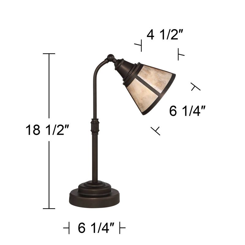 23" Iron/Seeded Glass Axel Farmhouse Industrial Task Lamp (Includes LED Light Bulb) Black - JONATHAN Y