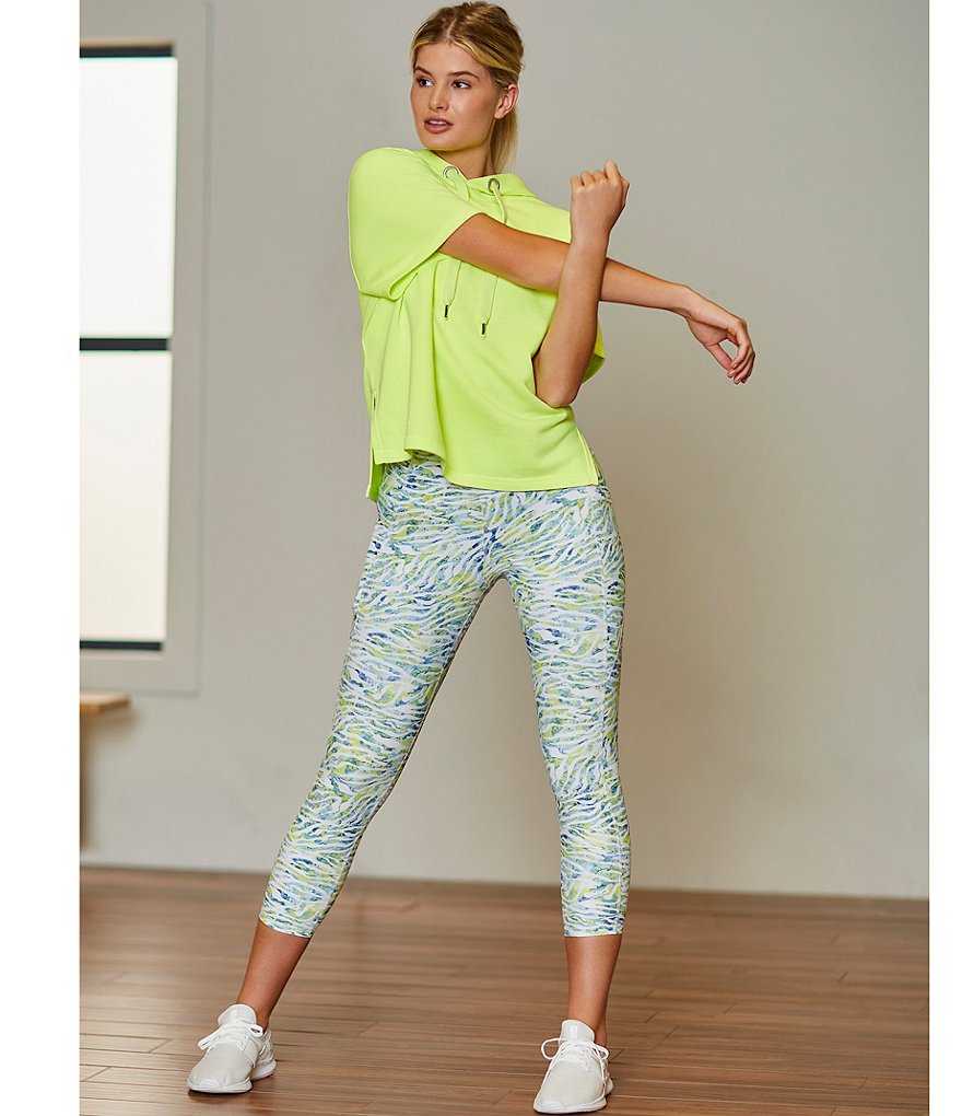 Kinesis Pastel Zebra Mid Rise Crop Leggings