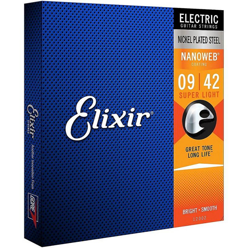 Elixir 12002 Super Lt NanoWeb El Guitar Strings 9-42