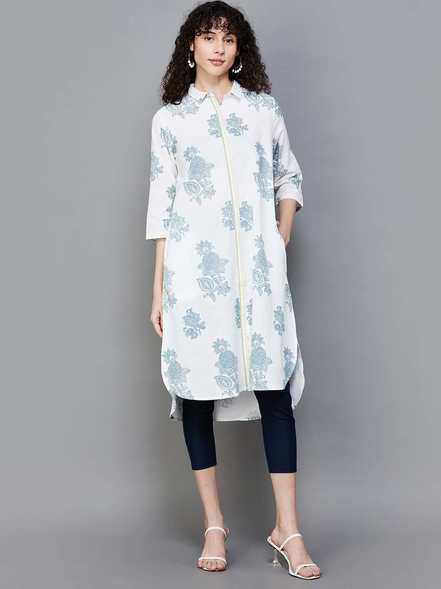 Colour Me by Melange Blue Printed Tunic