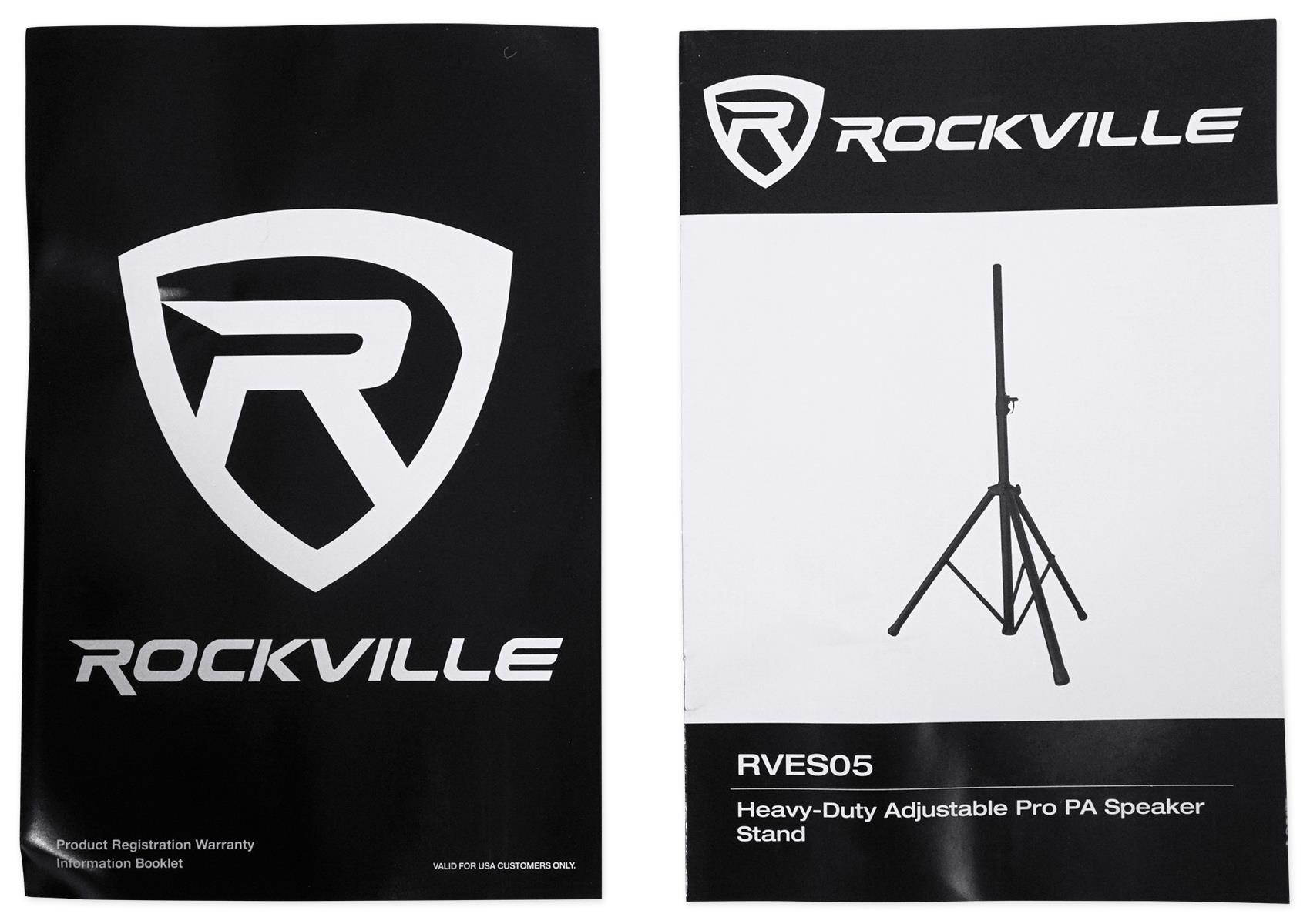 Rockville RPG8 8" Powered 400 Watt 2-Way PA Speaker System + Headset Microphone