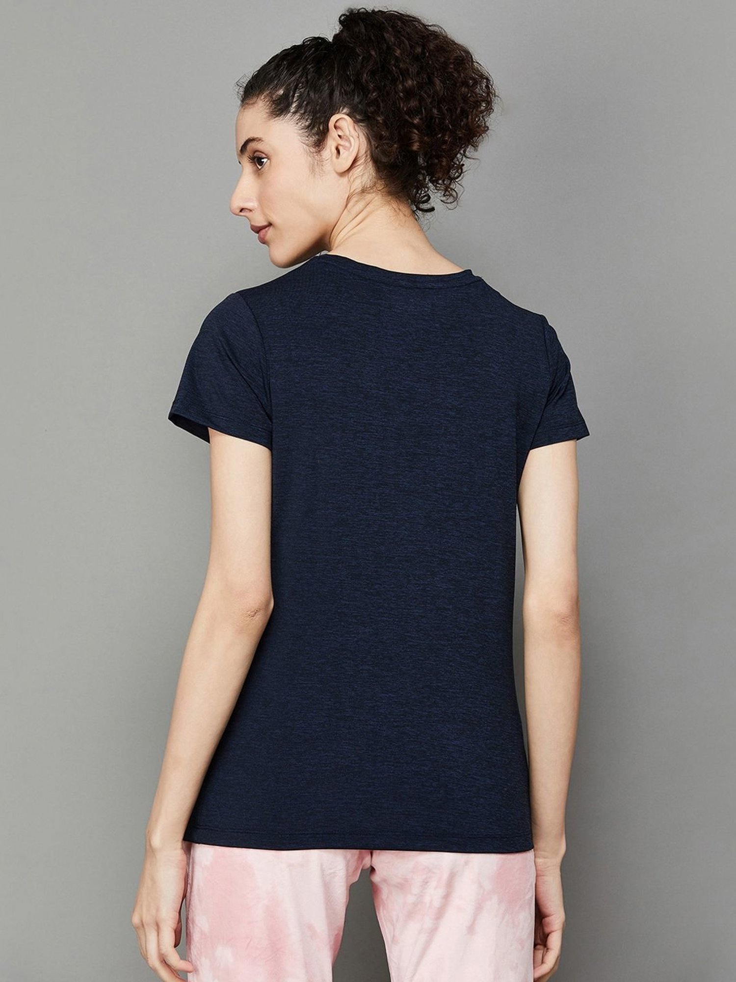 KAPPA Navy Logo Print Sports T-Shirt