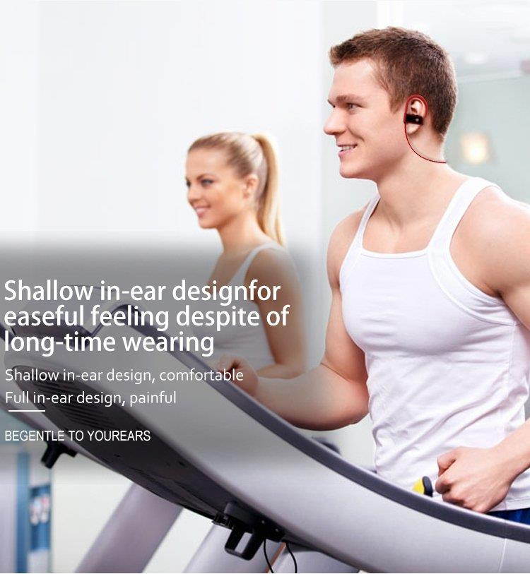 Fineblue FA-80 Bluetooth 4.1 Wireless Headphones Sweatproof IPX-5 Water-resistant Sports Smart Noise Reduction Earbuds Headset with Apt-x/mic - Red