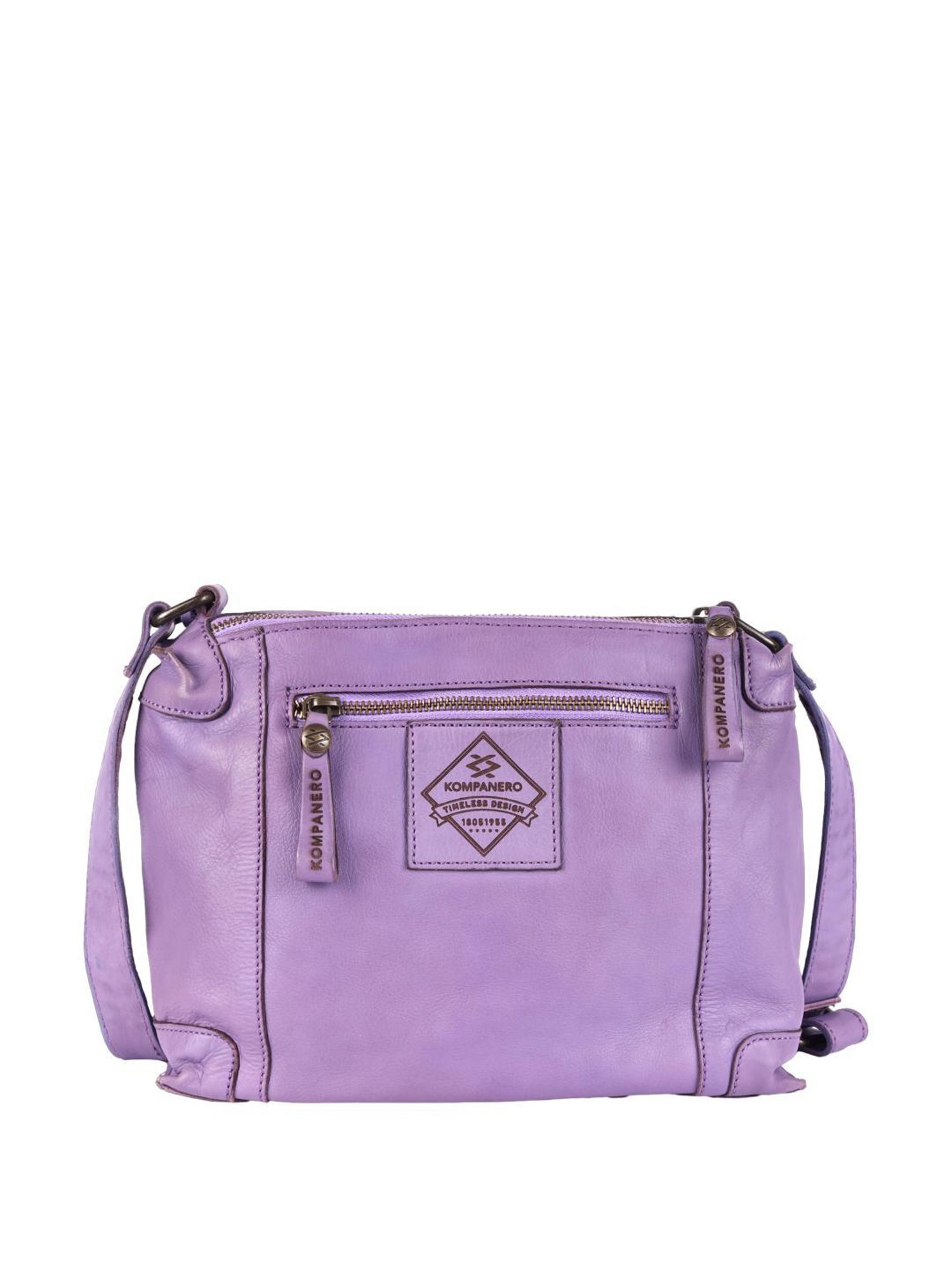 KOMPANERO Madison Lavender Textured Medium Sling Handbag