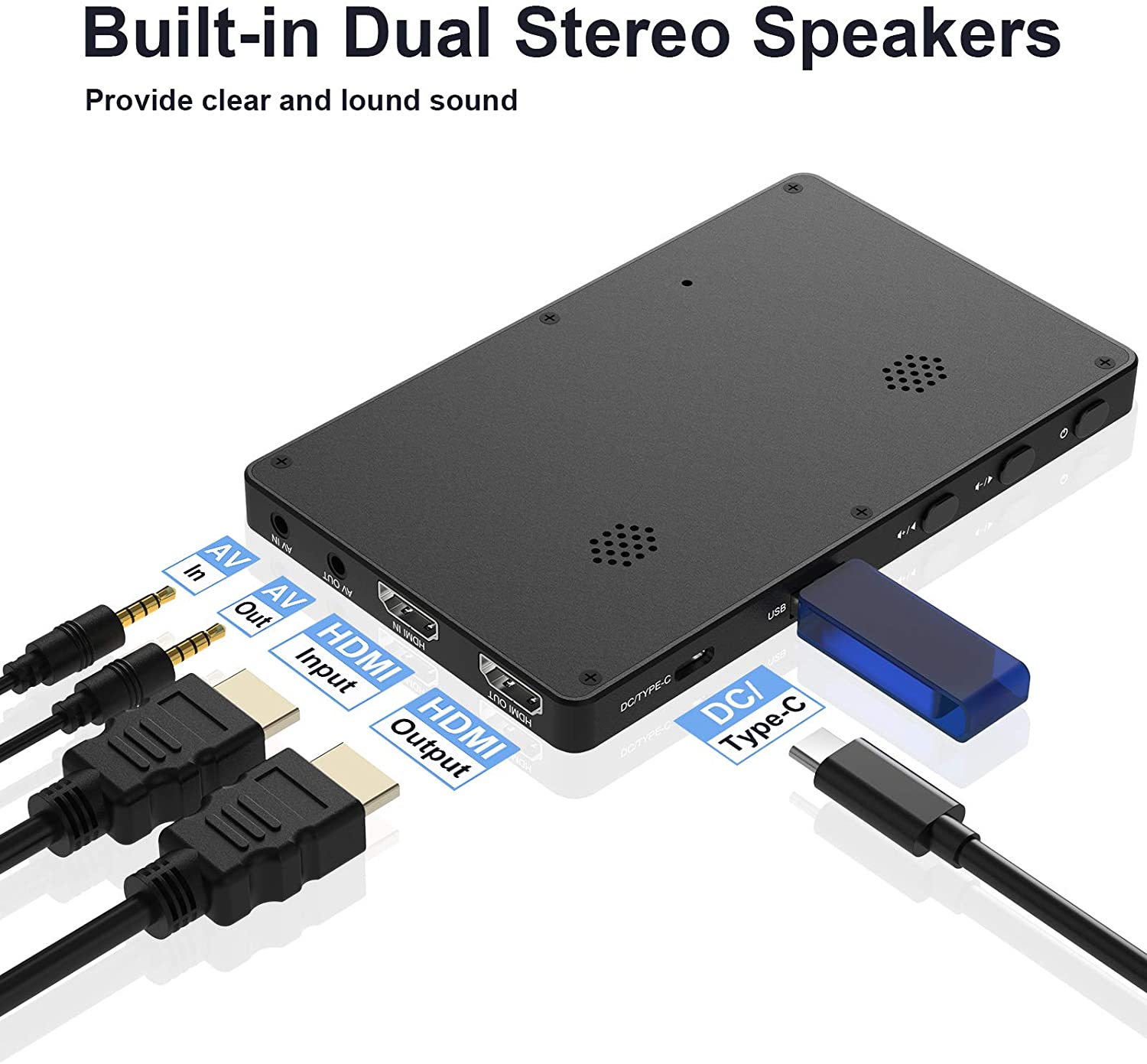 DIGITNOW HD Video Capture Box 1080P 60FPS USB 2.0 Video to Digital Converter with 5" OLED Screen, AV&HDMI Video Recorder Capture from VCR, DVD, VHS Tapes, Hi8, Camcorders, Gaming Systems