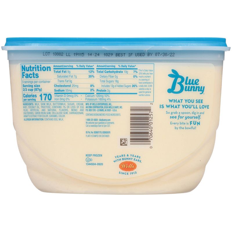 Blue Bunny Homemade Vanilla Ice Cream - 48 fl oz