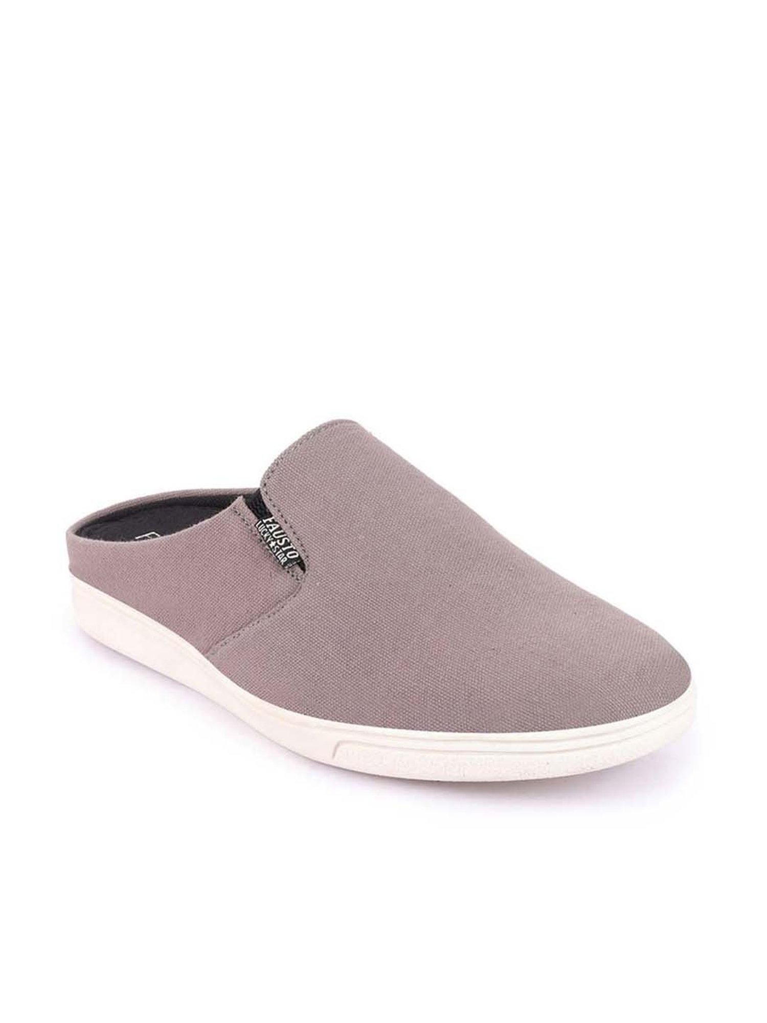 Fausto Men's Grey Mule Shoes