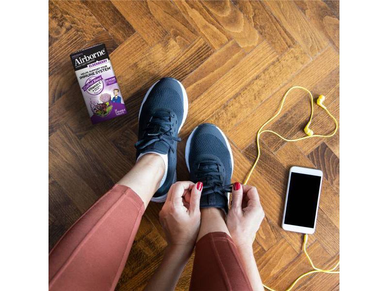 Airborne Chewable Tablets with Vitamin C & Vitamin D - Elderberry - 32ct