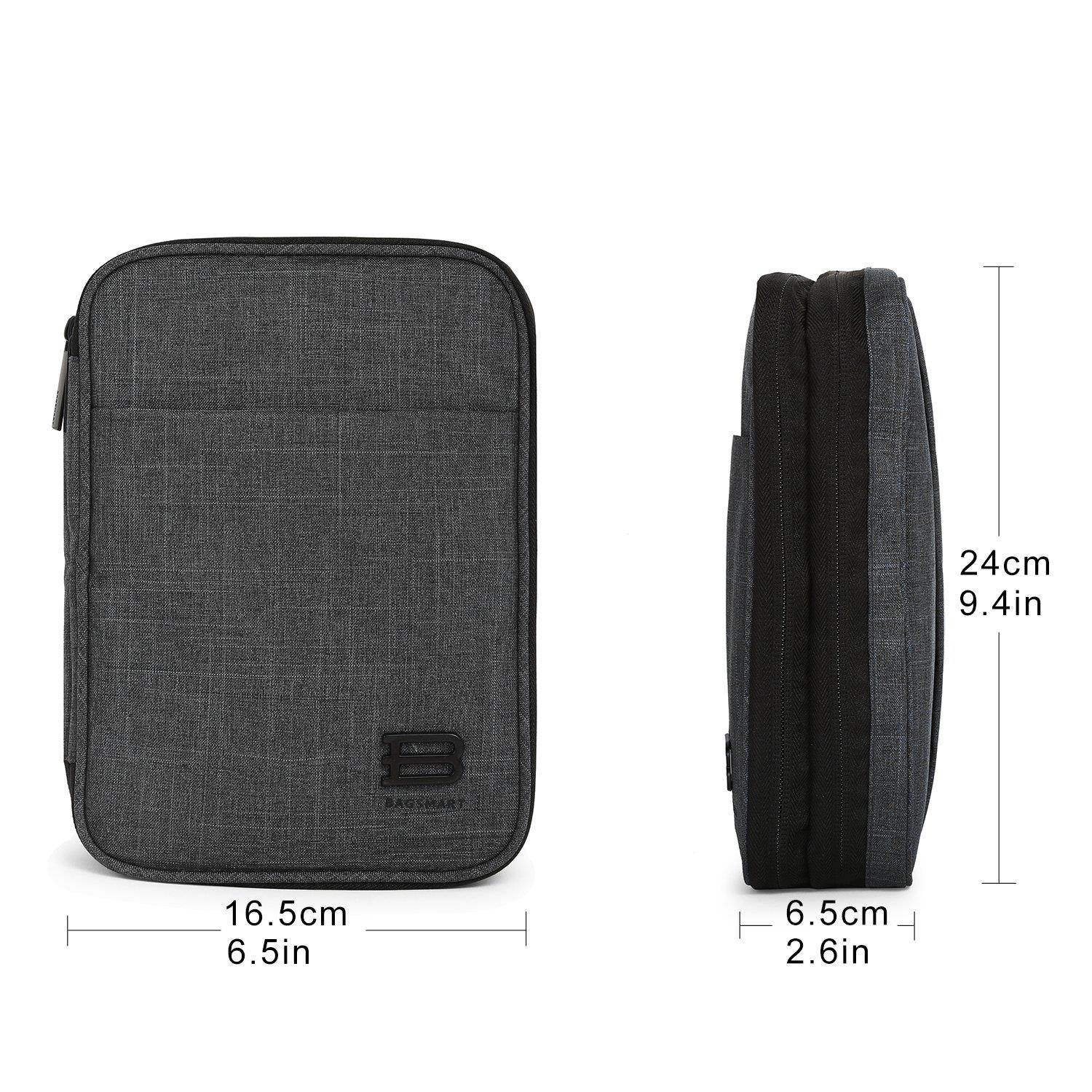 BAGSMART Double-Layer Travel Cable Organizer Electronics Accessories Cases for Cables, iPhone, Kindle Charge, Camera Charger, MacBook Charger, Black