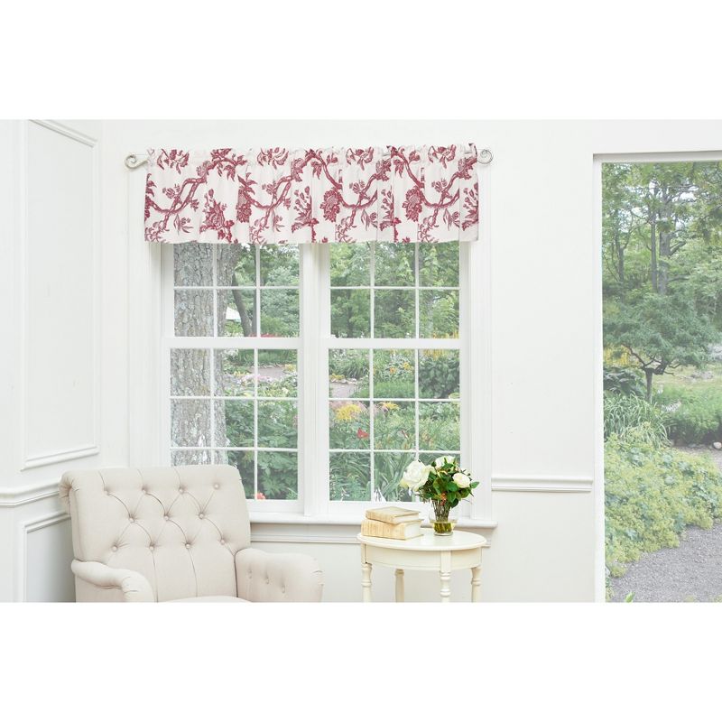 C&F Home Colonial Williamsburg Arcadia Red Valance