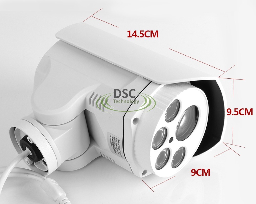 Rotary 1080P ONVIF Outdoor Bullet PTZ IP Camera With POE,Card Slot 2.0MP 10X Zoom,IR 80m Night-Vision CCTV IP Camera,SD Card Slot