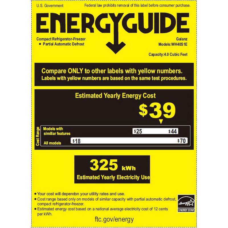 Whirlpool 4.0 cu ft Refrigerator WH40S1E  - Stainless Steel