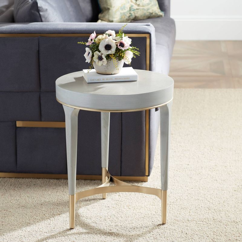 Boa Narrow Chairside Table - Chocolate Cherry - Leick Home