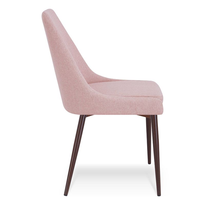 Set of 2 Roman Mid Century Dining Chair Pink - Poly & Bark