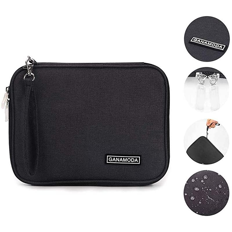 Electronics Organizer Travel Cable Bag,  Electronics Accessories Case Cord Storage Bag for Gadget/Charger/USB/Phone/Mini Tablet and More, Black