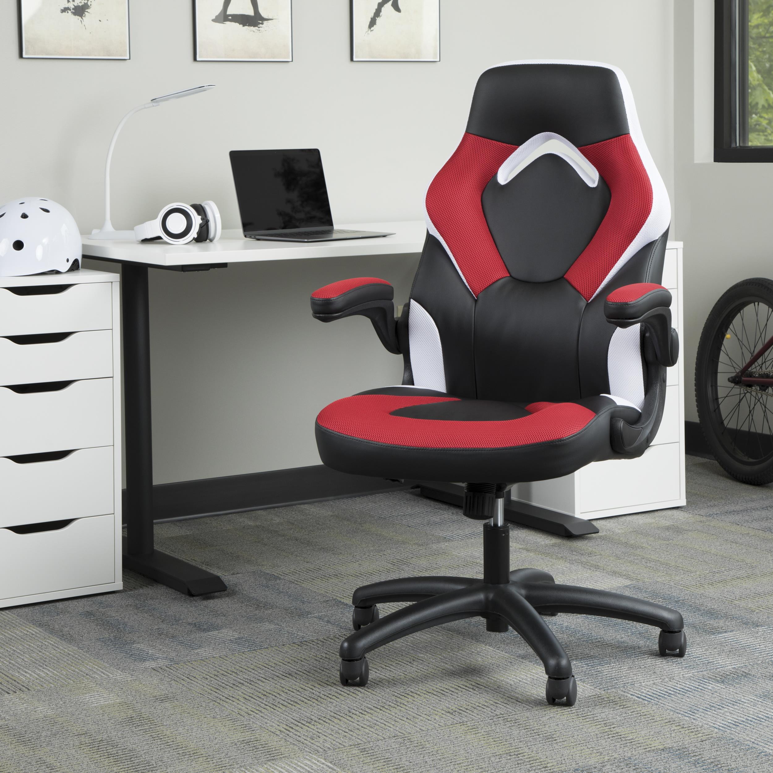 Gaming Chair, Racing Style Computer Desk Chair Padded Armrests Ergonomic Lumbar Support Adjustable Height