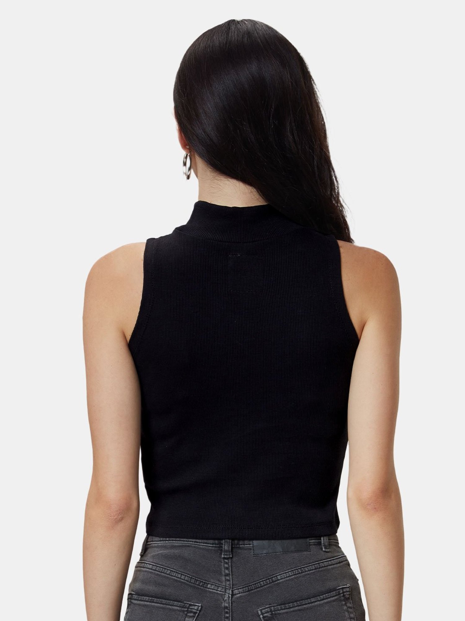 The Souled Store Black Crop Top