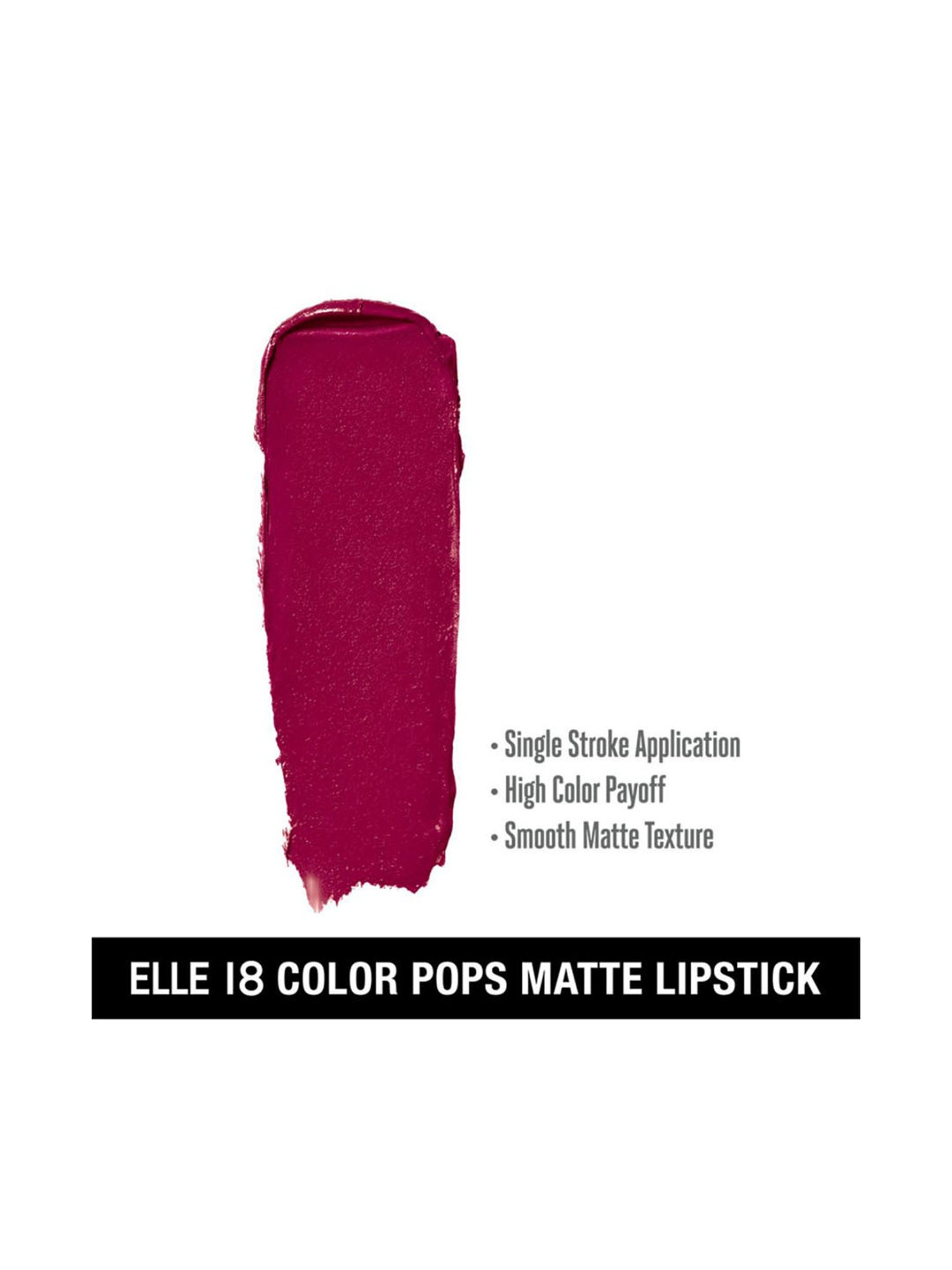 Elle 18 Color Pops Matte Lipstick W14 Berry Tea - 4.3 gm
