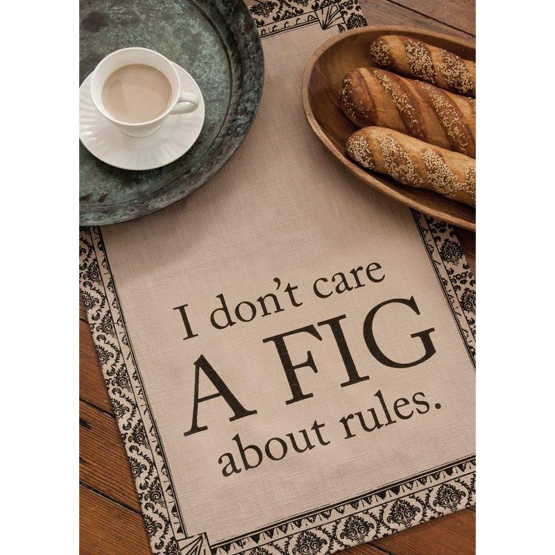 Heritage Lace 28" x 18" Downton Abbey Damask Kitchen Dish Tea Towel - Brown/Black