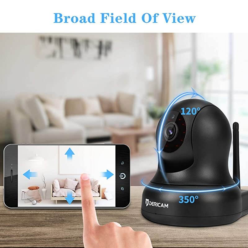 Wireless Security Camera, WiFi Home Indoor Camera, IP Camera 1080P Camera, 2 Way Audio Night Vision with an Additional 5dBi Powerful Antenna, Pan/Tilt Control for Home, Business, Baby Monitor