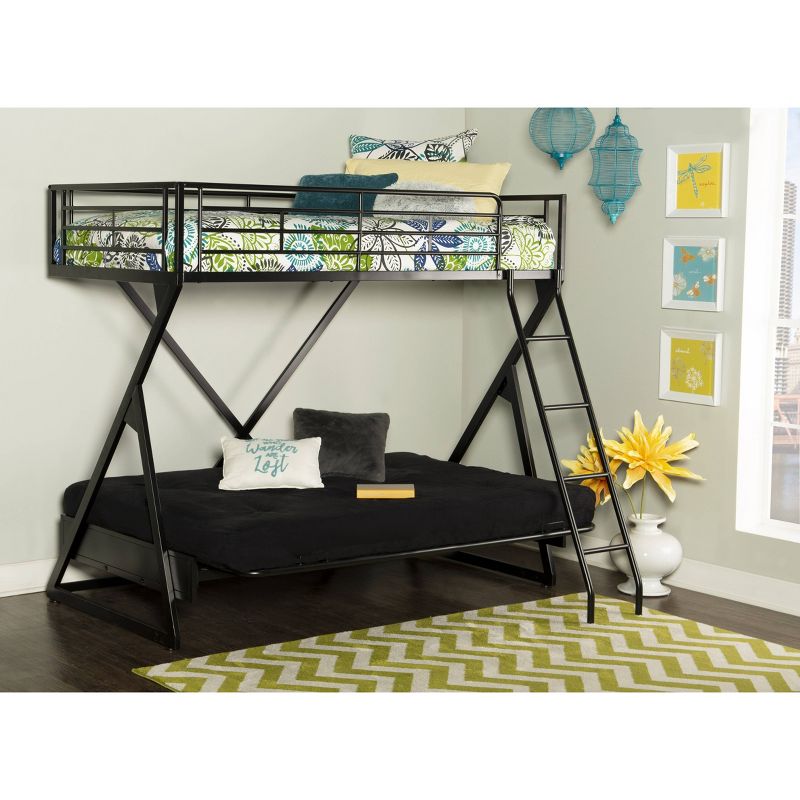 Conrad Futon Loft Bed Black - Powell Company