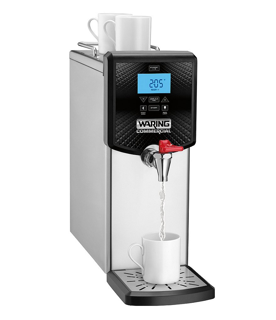 Waring Commercial 3-Gallon Countertop Stainless Steel Auto-Refill Programmable Hot Water Dispenser with LCD Display, 120V
