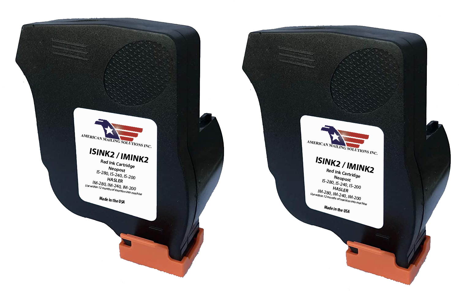OWS&reg; Compatible Ink Cartridge for ISINK2 (IMINK2) 2PK Neopost & Hasler Neopost IS280, Hasler IM280