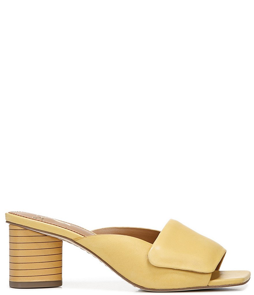 Sarto by Franco Sarto Violet Leather Square Toe Mules