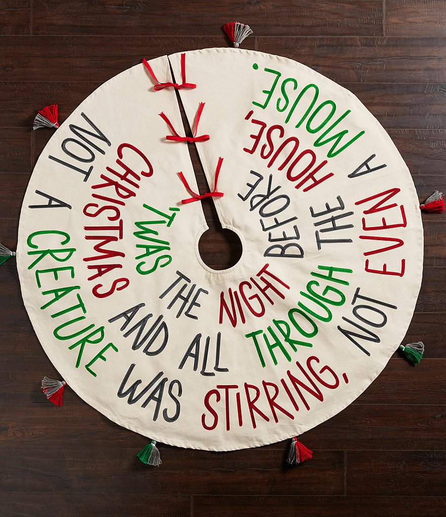 Mud Pie Merry Everything Holiday Collection T'was The Night Tree Skirt