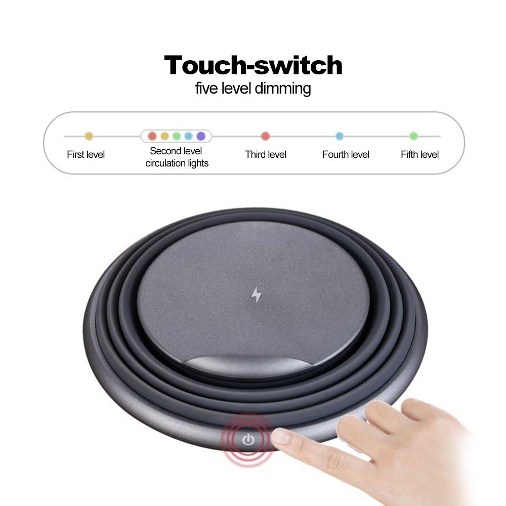 Mobile Phone Holder Bracket Wireless Charger Multi-function Wireless Charging Black