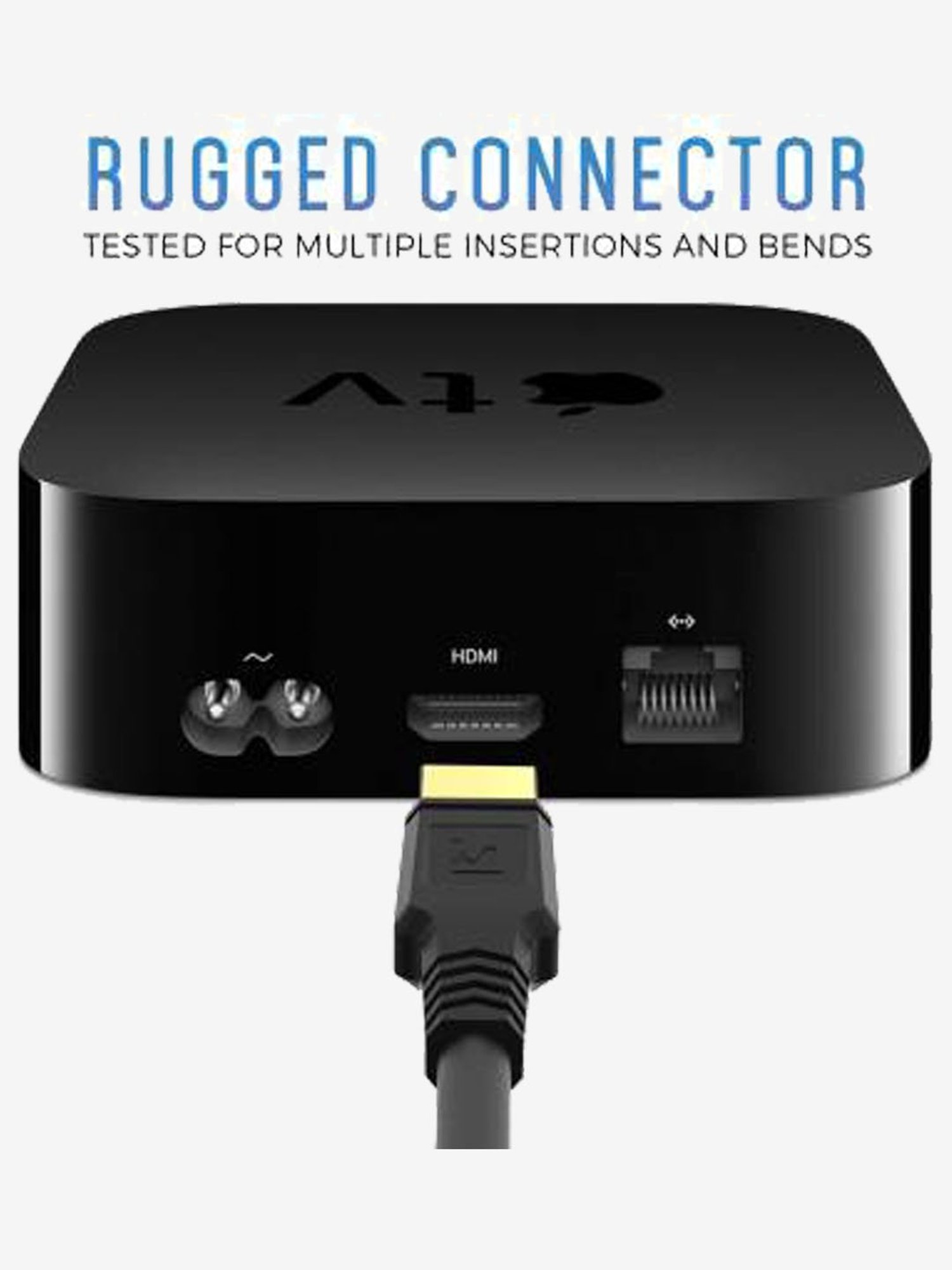 iVoltaa  TV-out Cable 4K HDMI 2.0 Cable 1.8m (Black)