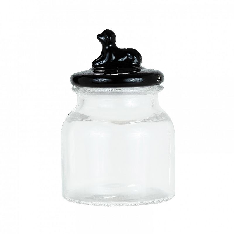 Amici Pet Cosmopawliton Glass Treat Jar, Dog Black, 52oz